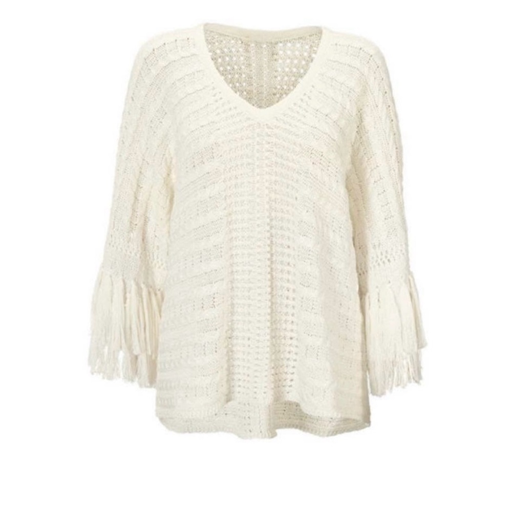 CAbi Cream Knit Sweater - Crew Neck